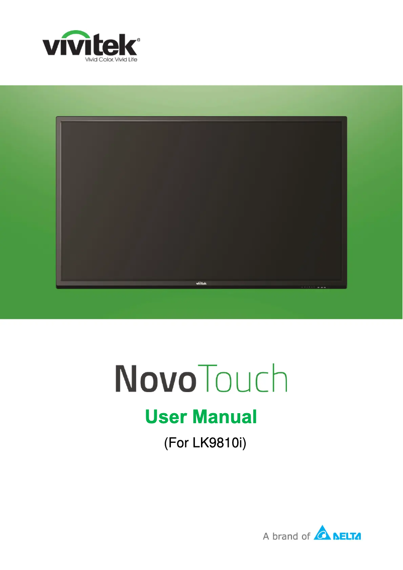 Image de la première page du manuel de l'appareil LK9810I