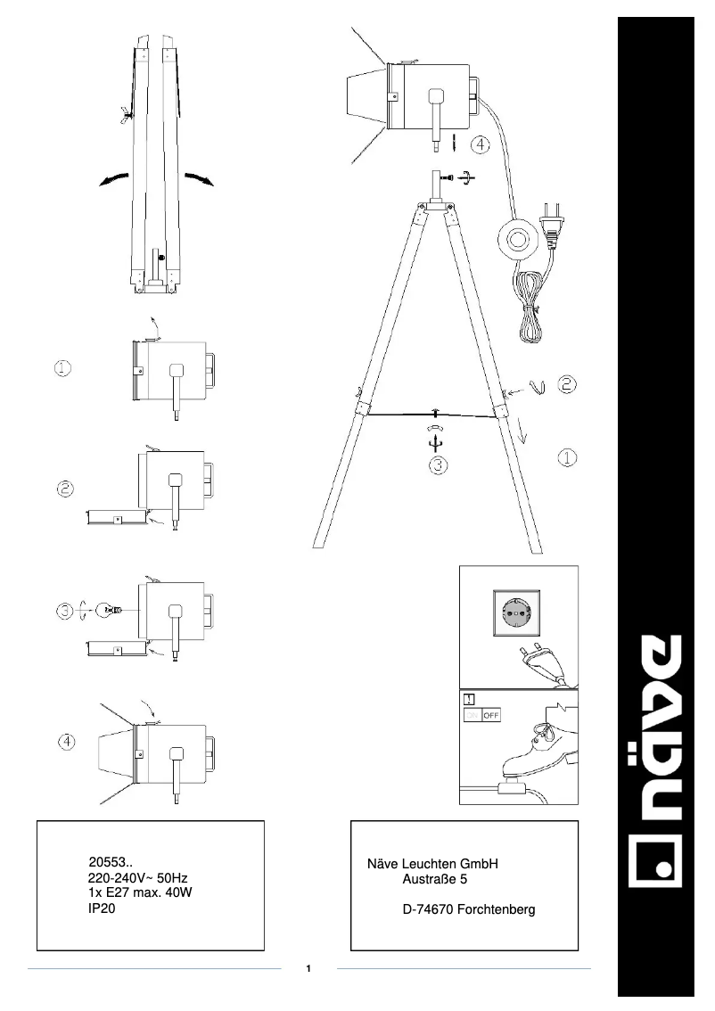 Page n°1 - Manuel utilisateur Näve Holly
