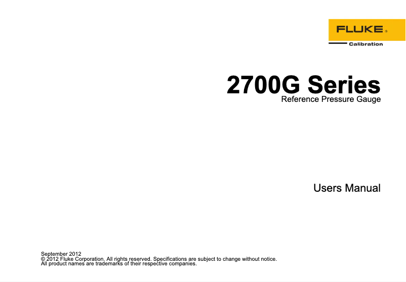 Page 1 de la notice Manuel utilisateur Fluke P5510
