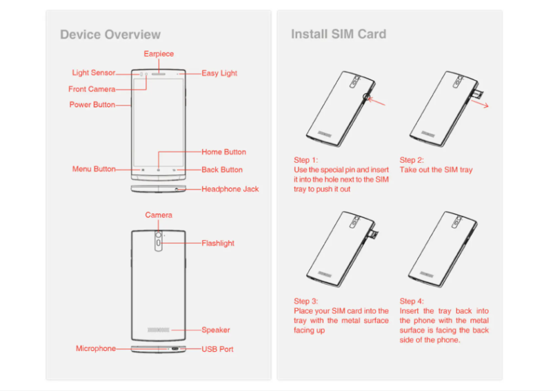 Page 1 de la notice Manuel utilisateur Oppo Find 5 Midnight