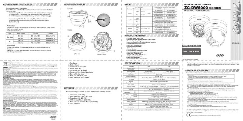 Página 1 del manual Manual de usuario Ganz ZC-DW8312NXA