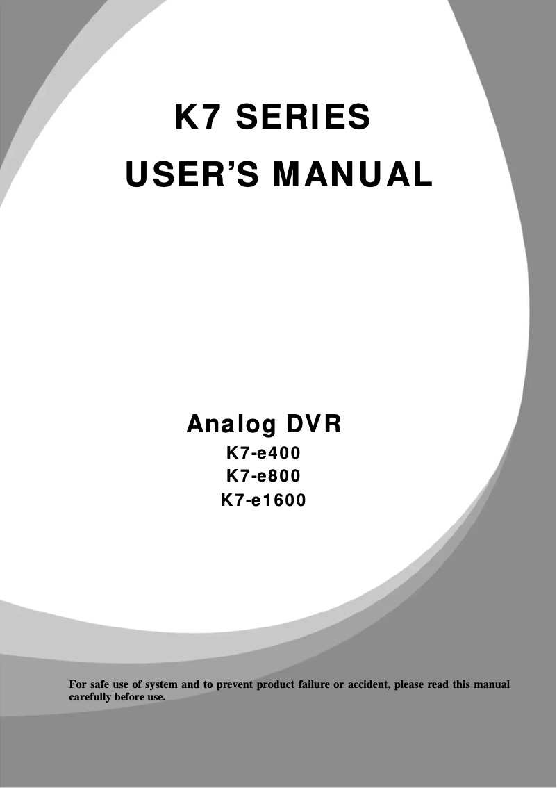 Page 1 de la notice Manuel utilisateur KT&C K7-e1600