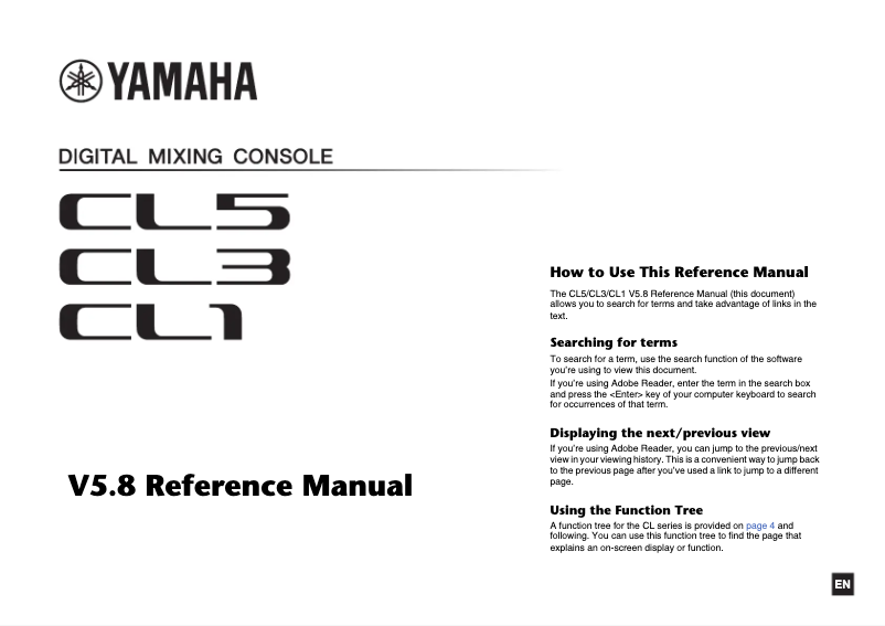 Page n°1 - Manuel utilisateur Yamaha CL3
