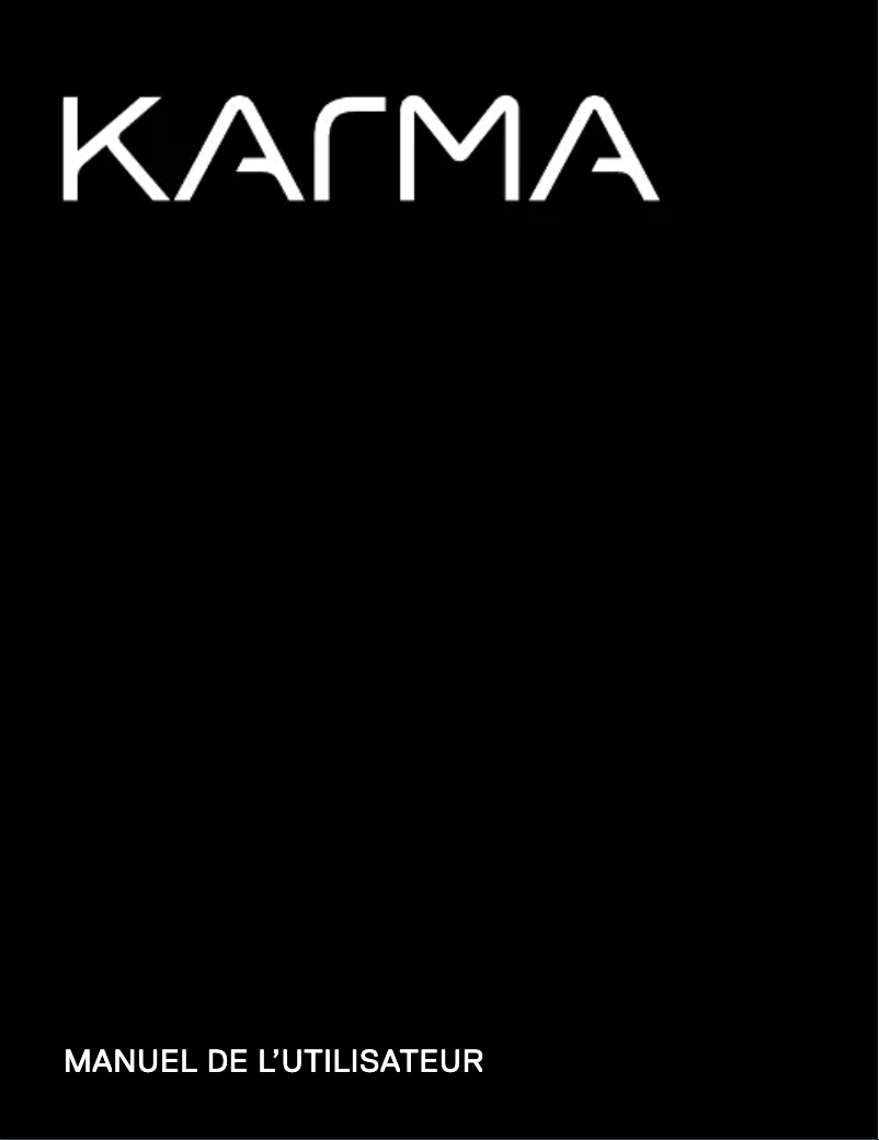 Page 1 de la notice Manuel utilisateur GoPro Karma
