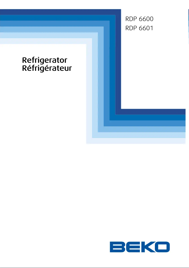 Page 1 de la notice Manuel utilisateur Beko RDP 6601