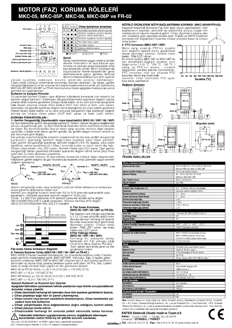 Page n°1 - Guide de démarrage rapide ENTES MKC-05P