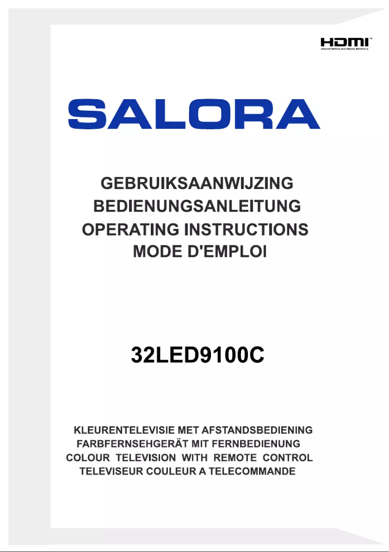 Page n°1 - Manuel utilisateur Salora 32LED9100C