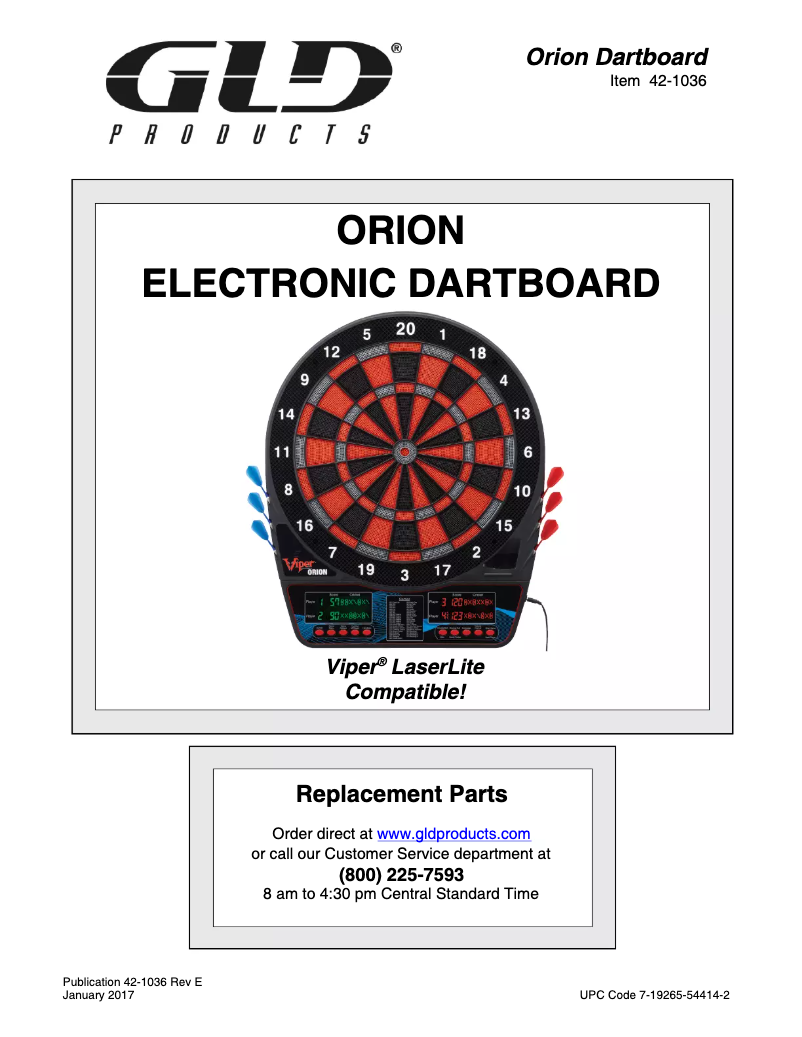 Página 1 del manual Manual de usuario Viper Orion 42-1036