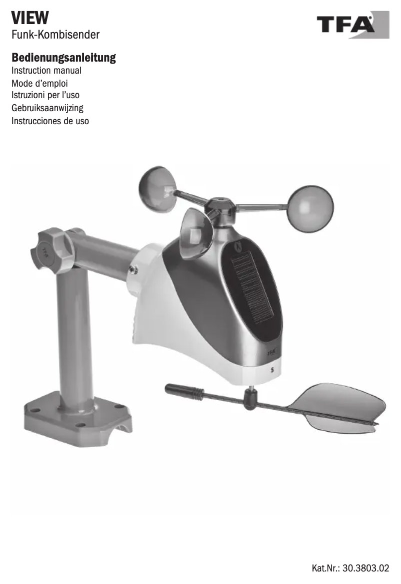 Page 1 de la notice Manuel utilisateur TFA VIEW 30.3803.02