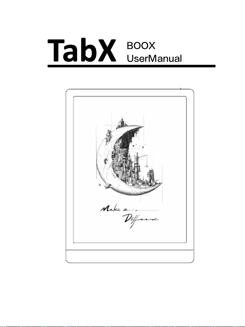 Image de la première page du manuel de l'appareil Tab X