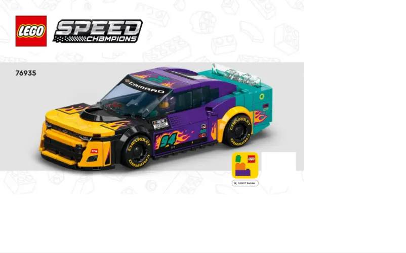 Page 1 de la notice Manuel utilisateur Lego Speed Champions 76935