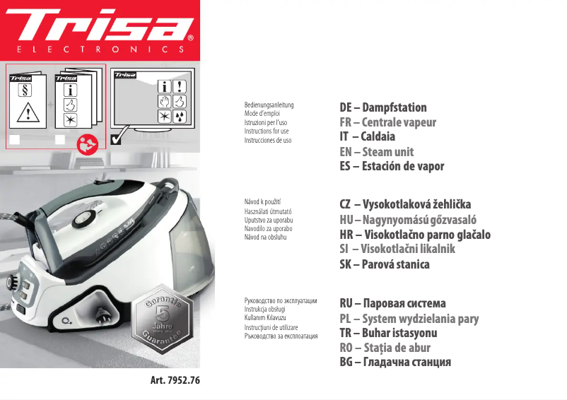 Page n°1 - Manuel utilisateur Trisa Permanent Steam i5276