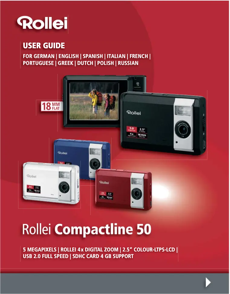 Page 1 de la notice Manuel utilisateur Rollei Compactline 50