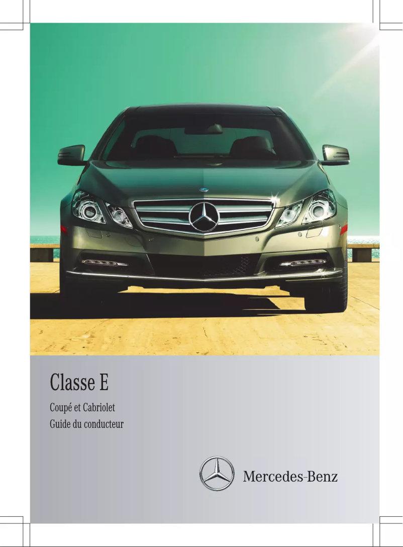 Page n°1 - Manuel utilisateur Mercedes-Benz E-Class Coupe (2012)