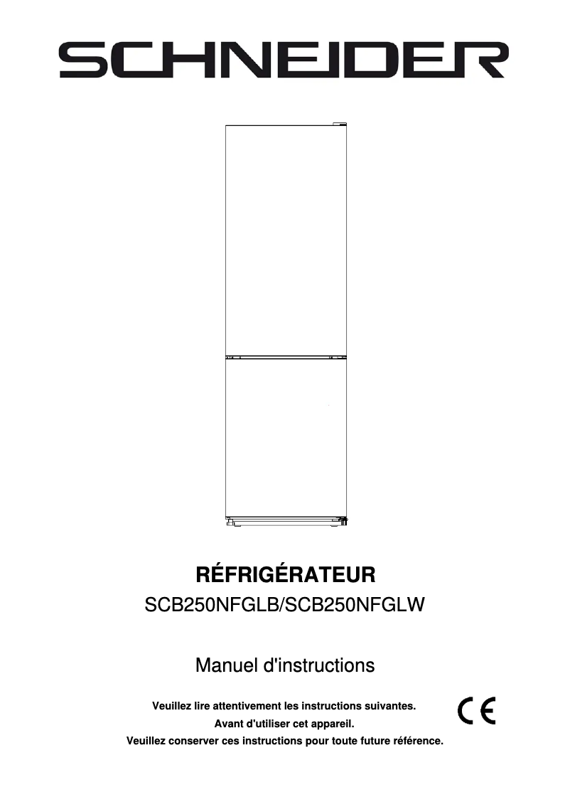 Page 1 de la notice Manuel utilisateur Schneider SCB250NFGLB