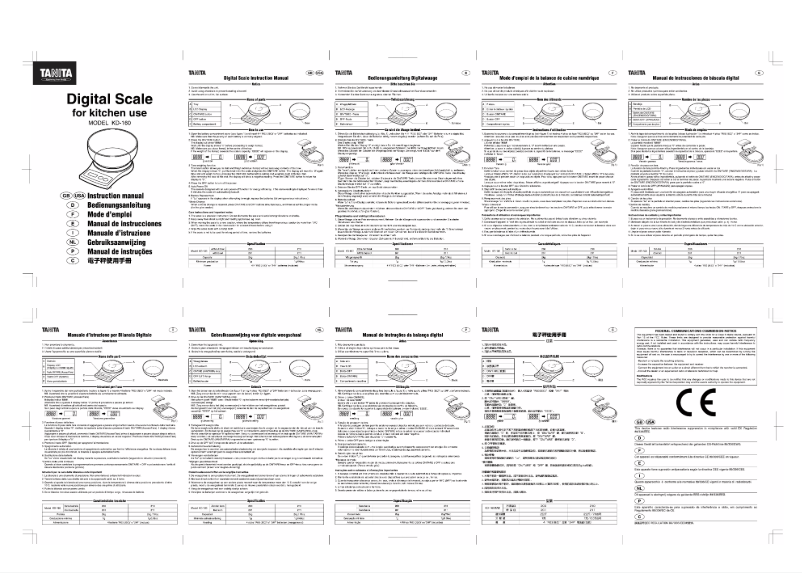 Página 1 del manual Manual de usuario Tanita KD-160