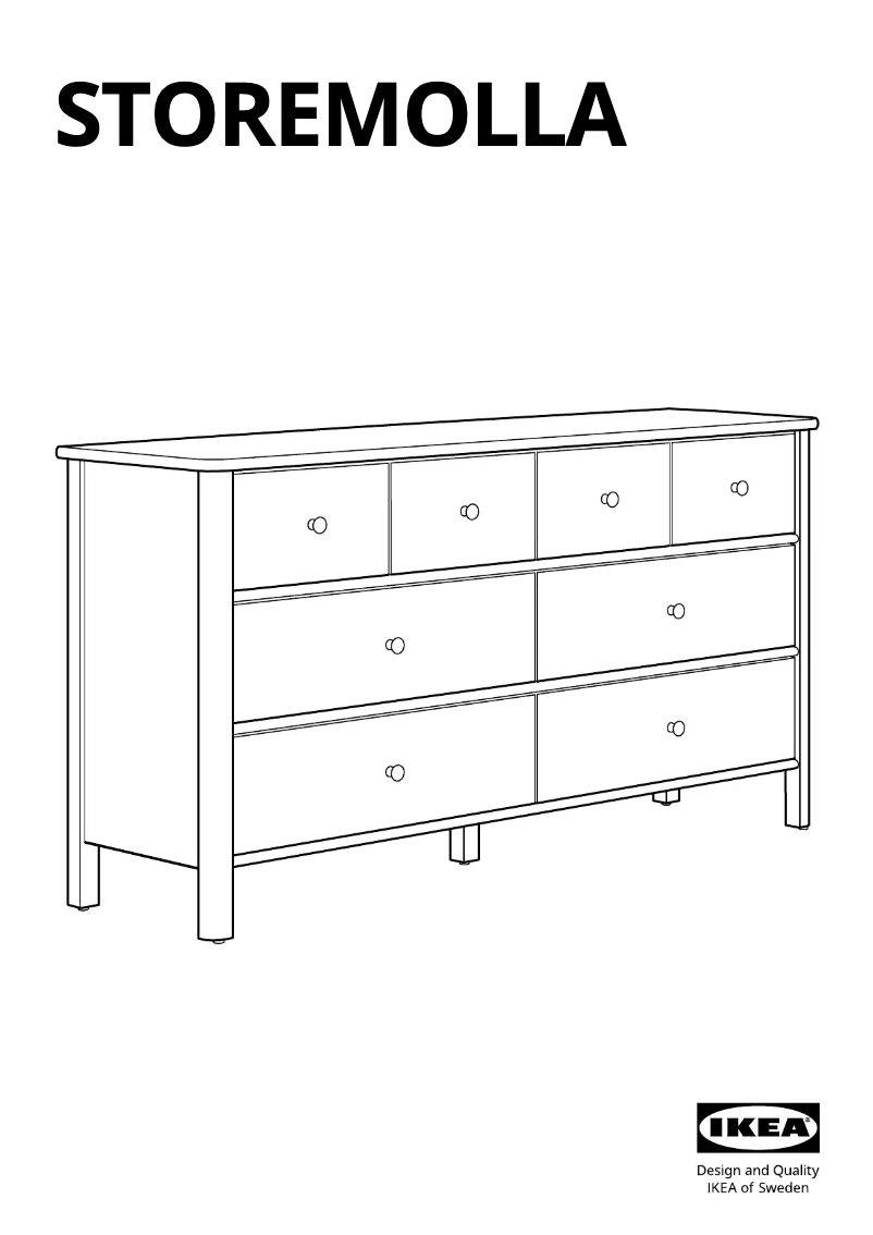 Page 1 de la notice Manuel utilisateur Ikea STOREMOLLA 805.223.93