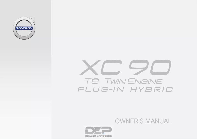 Image de la première page du manuel de l'appareil XC90 t8 twin engine (2017)