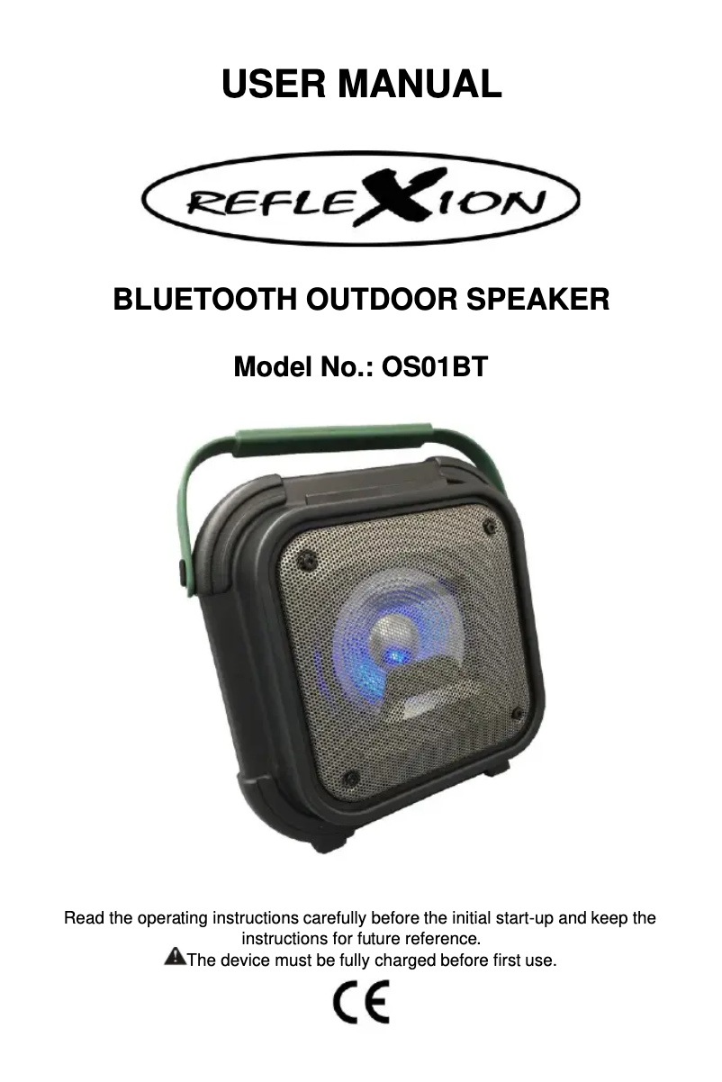 Página 1 del manual Manual de usuario Reflexion OS01BT