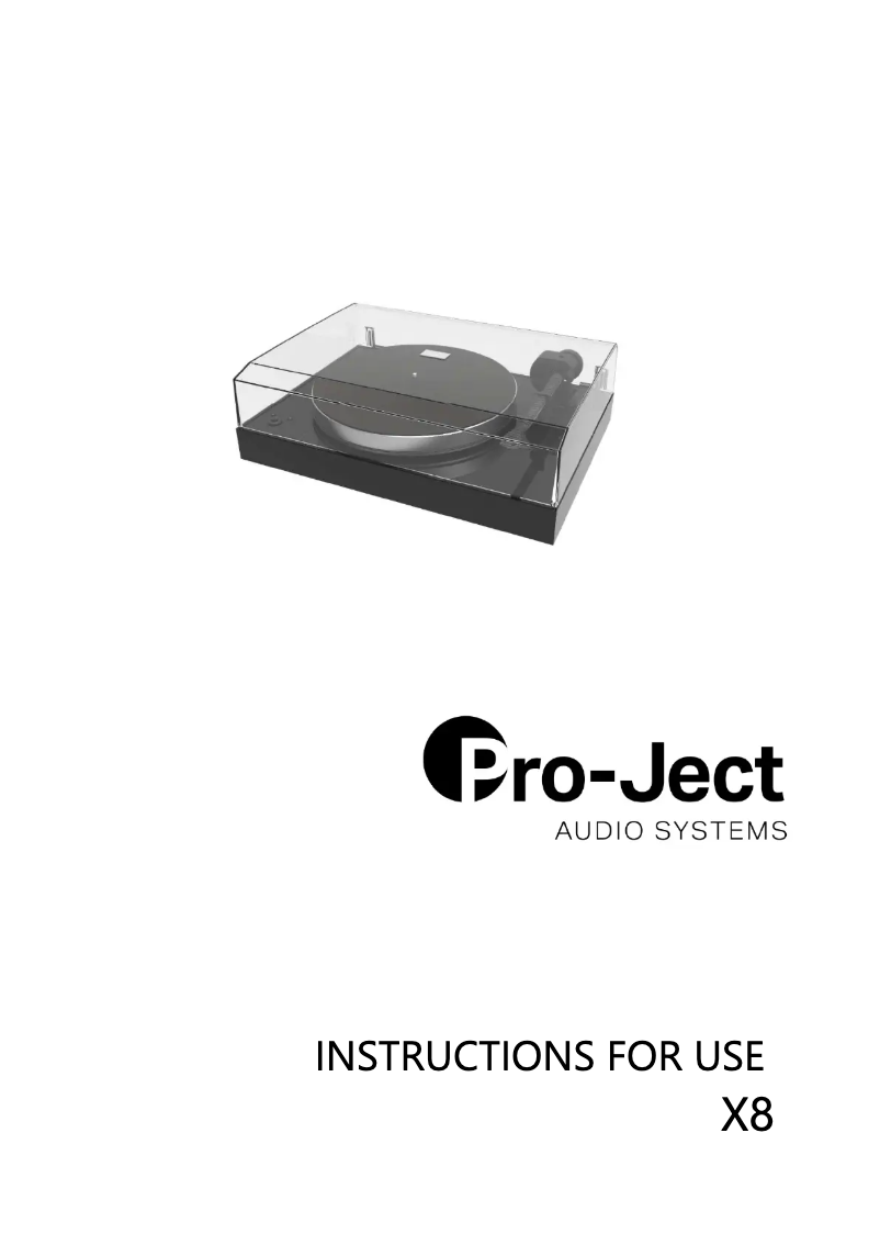 Page n°1 - Manuel utilisateur Pro-Ject X8