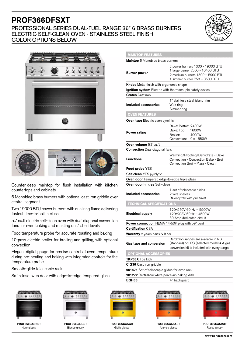 Imagen de la primera página del manual del dispositivo PROF366DFSBIT