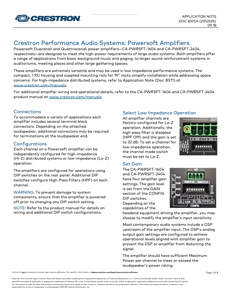 Página 1 del manual Manual de usuario Crestron Vector SUBD18