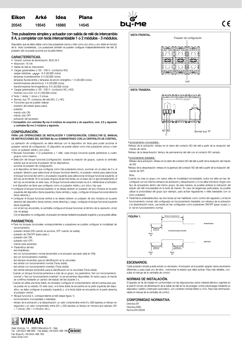 Page 1 de la notice Manuel utilisateur Vimar R20545