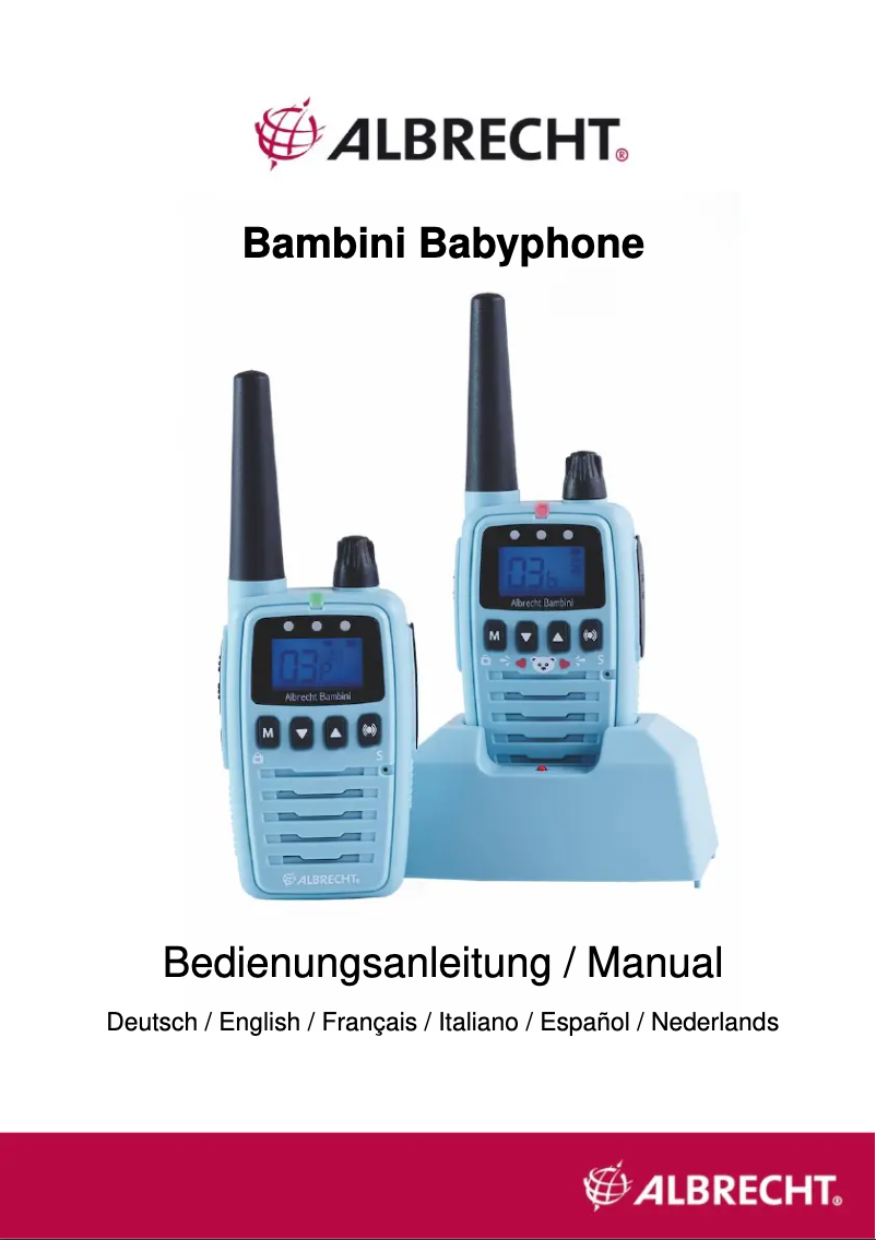 Image de la première page du manuel de l'appareil Bambini