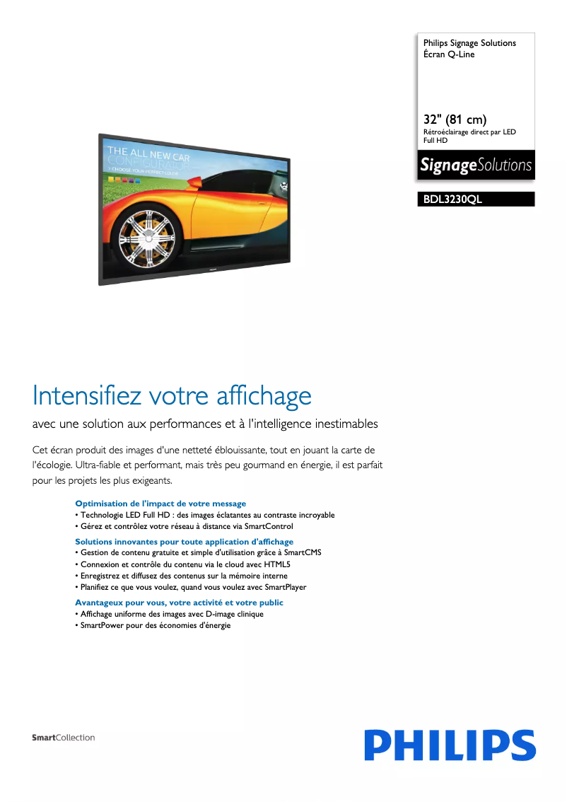 Imagen de la primera página del manual del dispositivo BDL3230QL