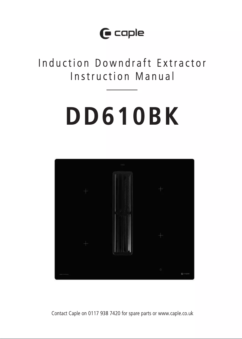 Image de la première page du manuel de l'appareil DD610BK