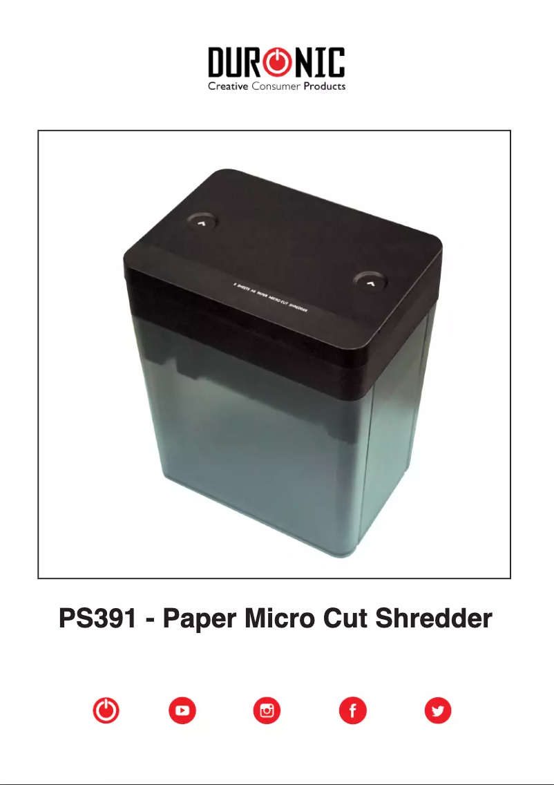 Page 1 de la notice Manuel utilisateur Duronic PS391