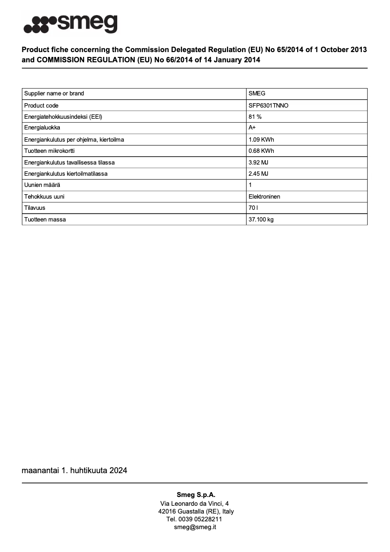 Image de la première page du manuel de l'appareil SFP6301TNNO