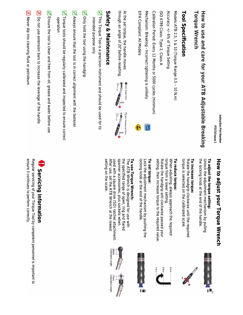 Page n°1 - Manuel utilisateur Gedore ATB 2.5