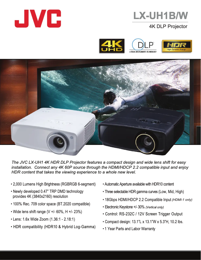 Image de la première page du manuel de l'appareil LX-UH1W