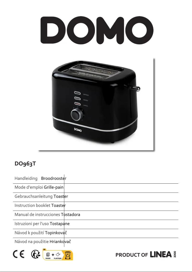 Page 1 de la notice Manuel utilisateur Domo DO963T