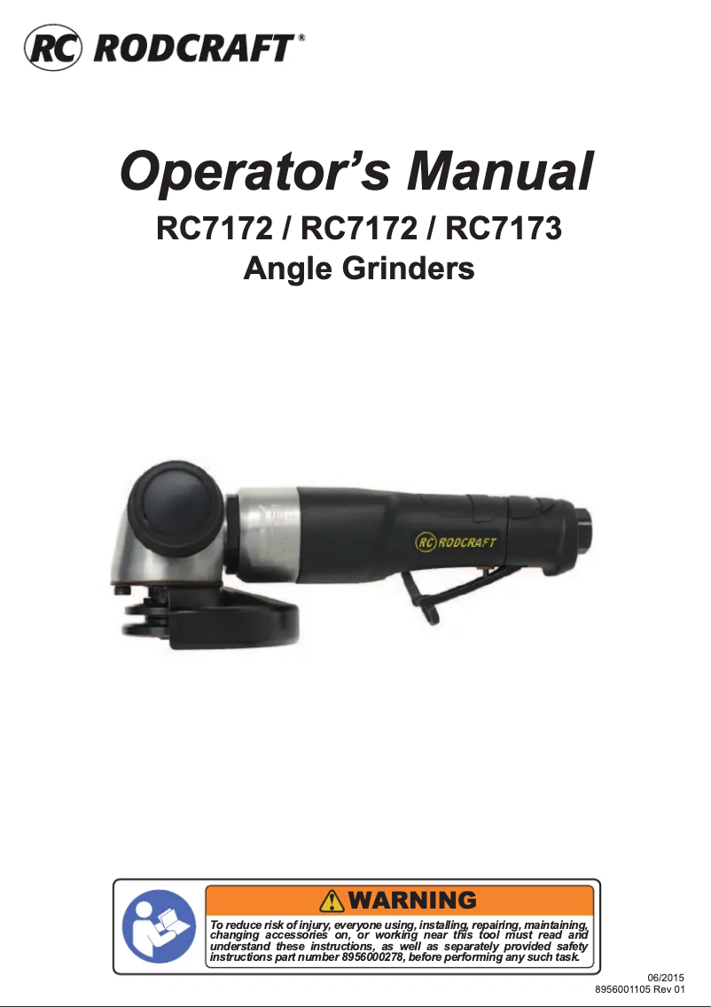 Page 1 de la notice Manuel utilisateur Rodcraft RC7173