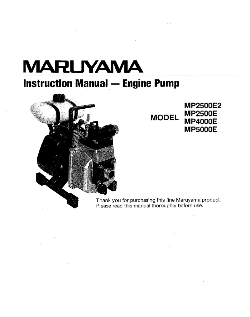Page n°1 - Manuel utilisateur Maruyama MP5020E