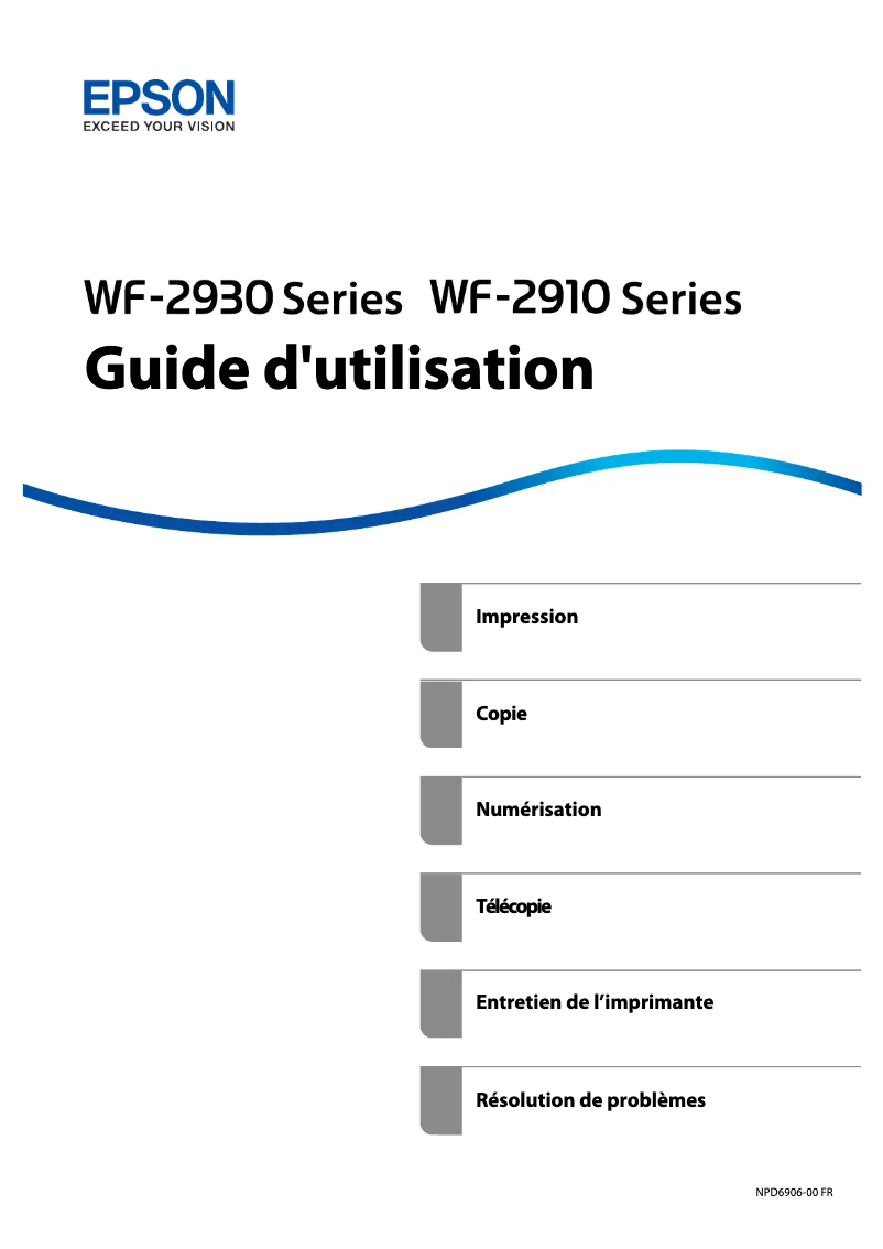 Page n°1 - Manuel utilisateur Epson WorkForce WF-2935DWF