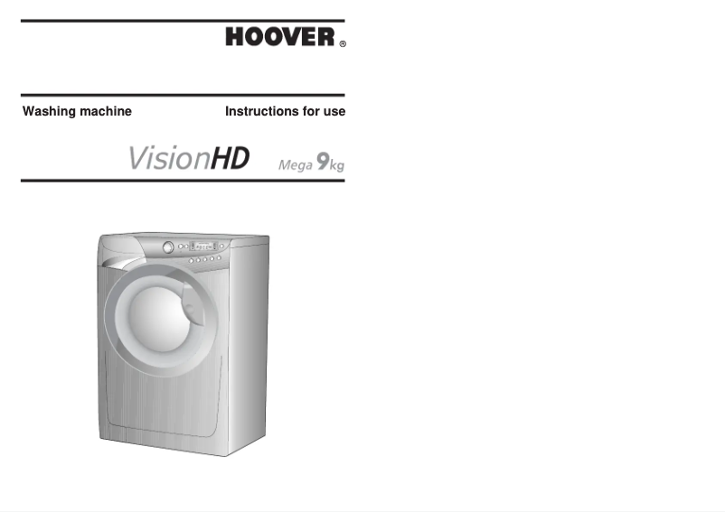 Page n°1 - Manuel utilisateur Hoover VHD9123D