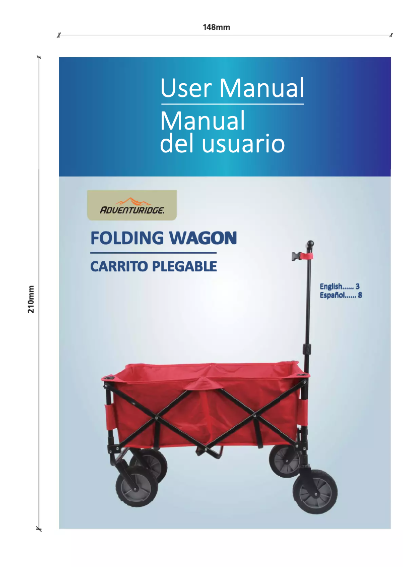 Page 1 de la notice Manuel utilisateur Adventuridge Folding Wagon 94860