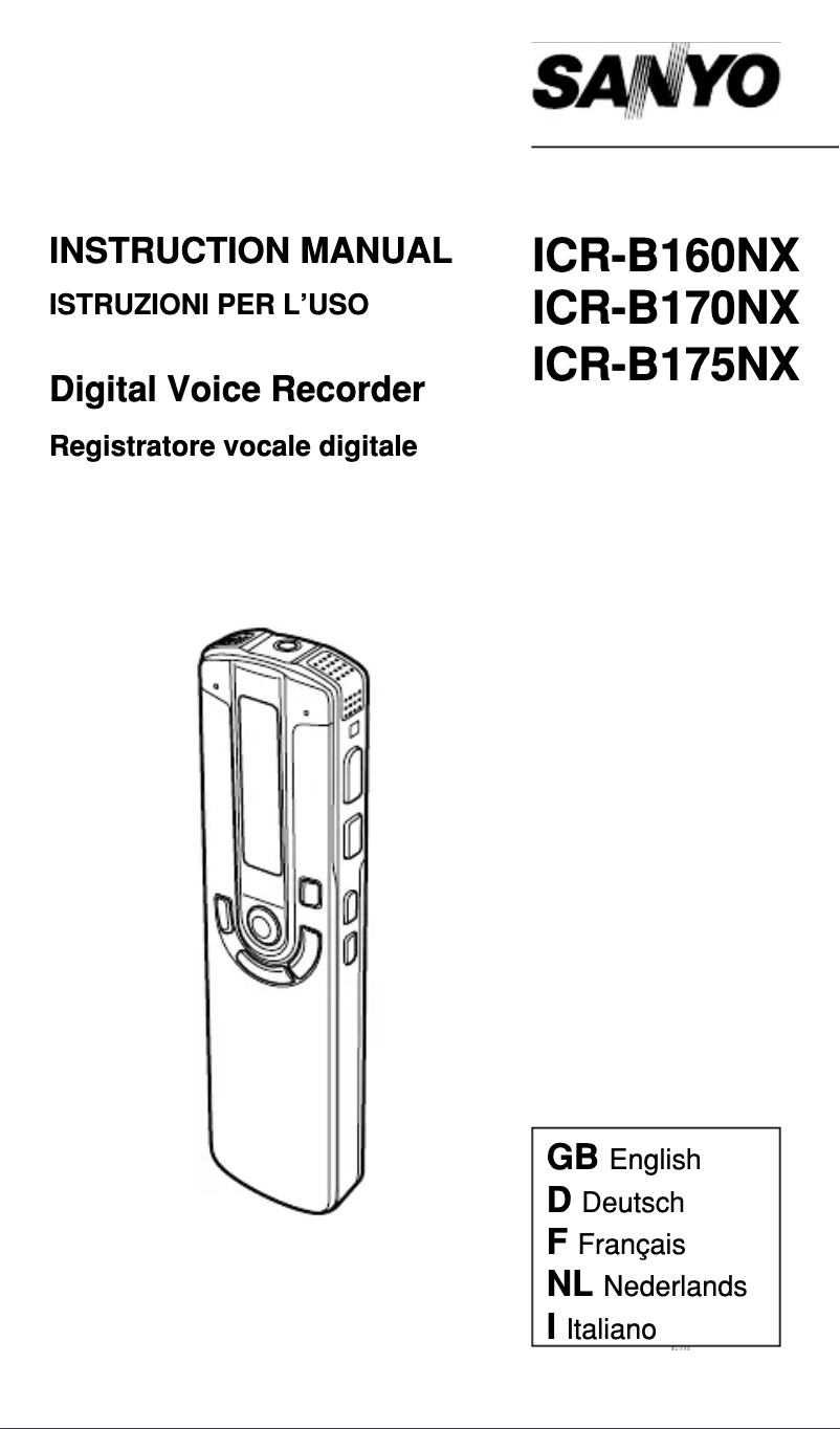 Página 1 del manual Manual de usuario Sanyo ICR-B175NX