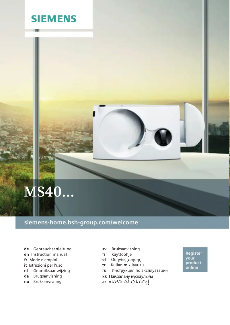 Page n°1 - Manuel d'utilisation et d'entretien Siemens MS4000W