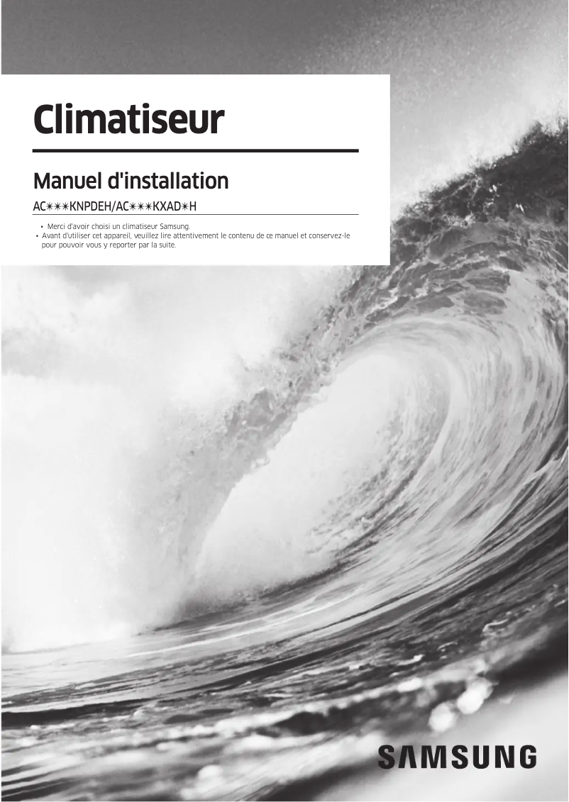 Image de la première page du manuel de l'appareil AC140KXADGH/EU