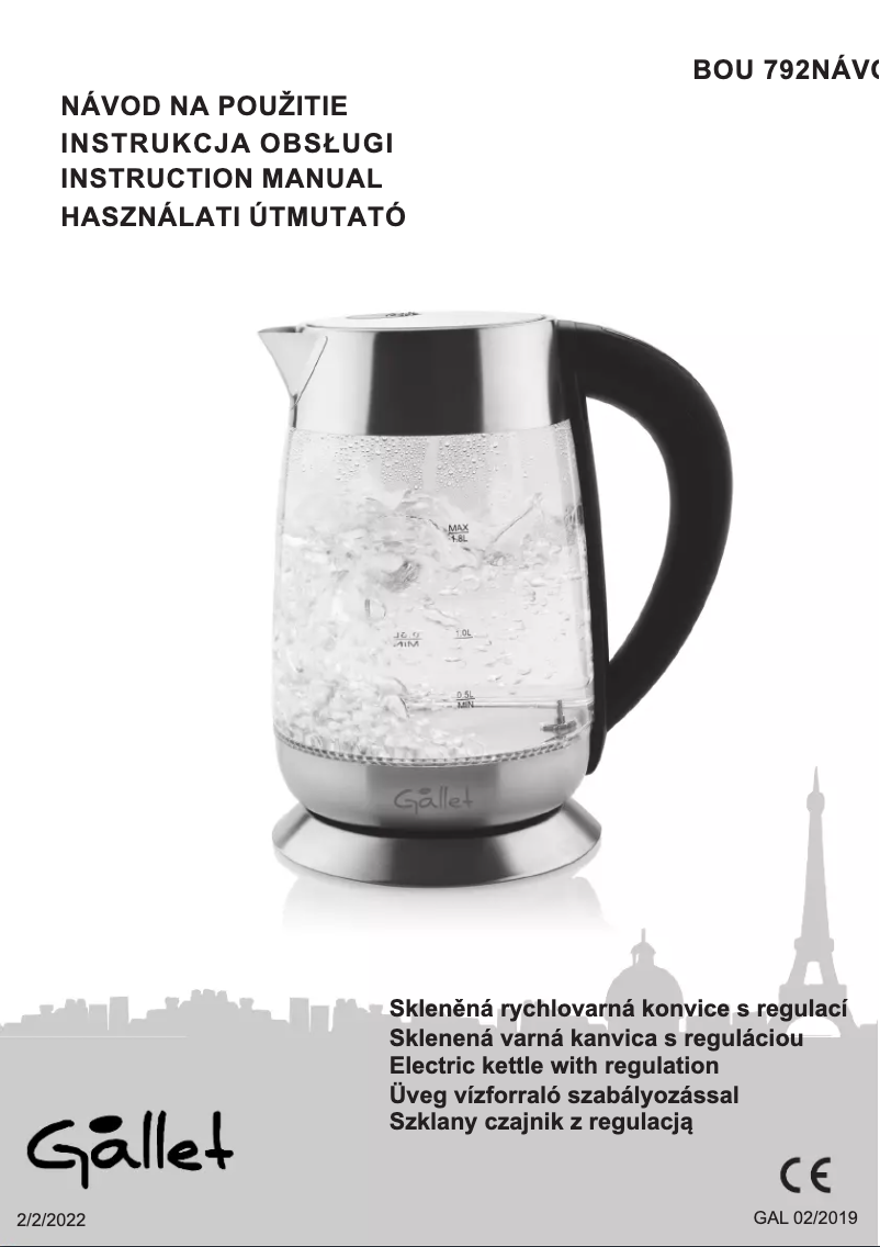 Page 1 de la notice Manuel utilisateur Gallet Veranne BOU792