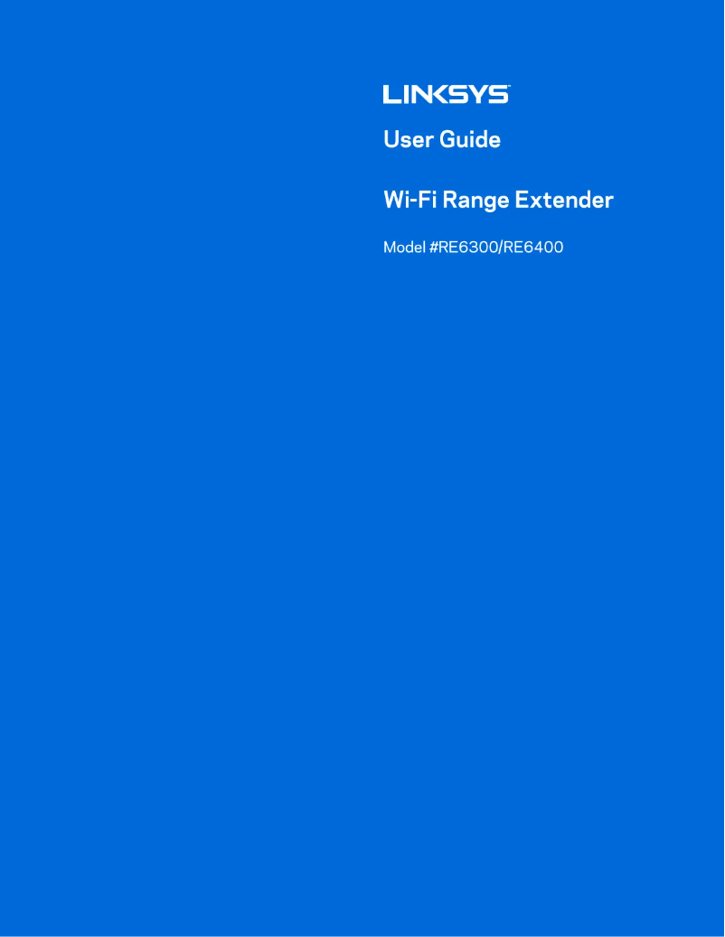 Page n°1 - Manuel utilisateur Linksys RE6400