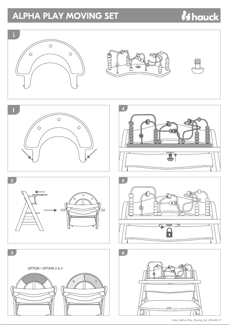 Page n°1 - Manuel utilisateur Hauck Alpha Play Moving Set