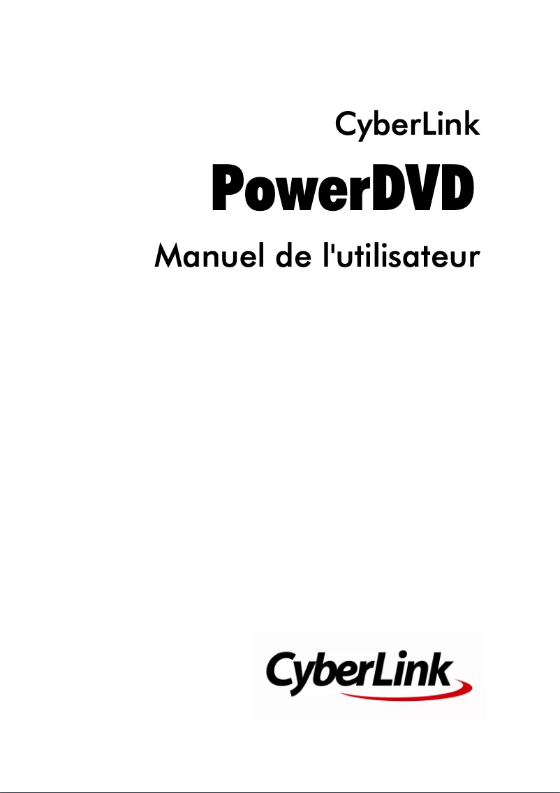 Page 1 de la notice Manuel utilisateur Cyberlink PowerDVD 12