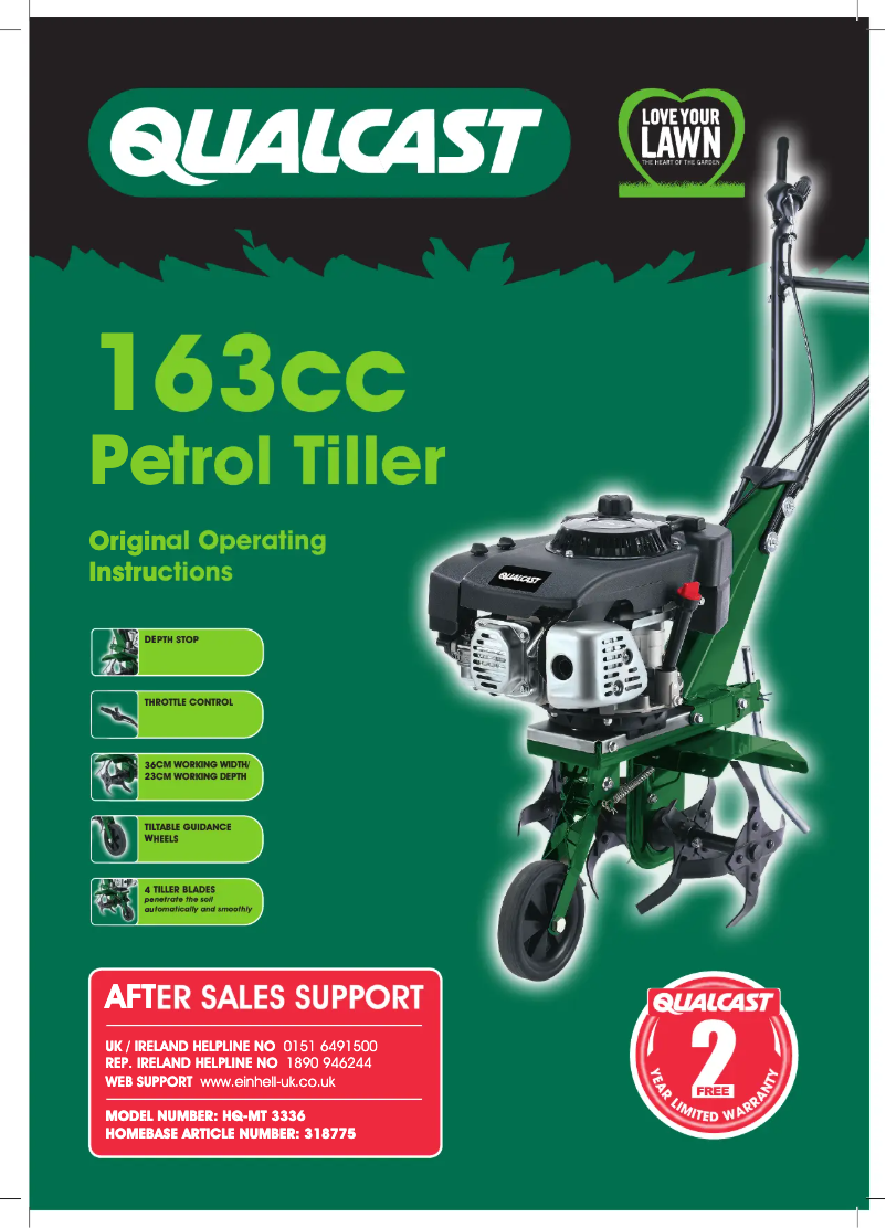 Page n°1 - Manuel utilisateur Qualcast HQ-MT 3336