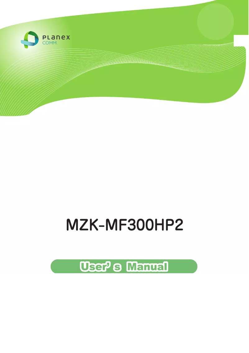 Image de la première page du manuel de l'appareil MZK-MF300HP2