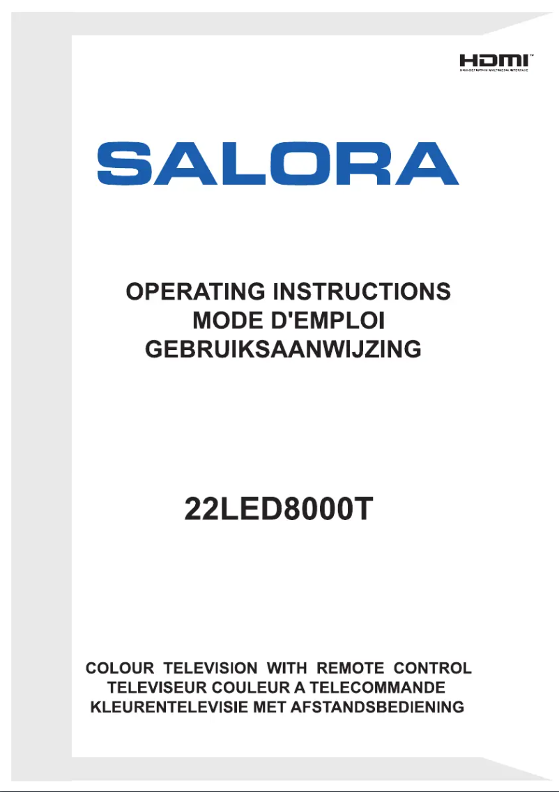Page 1 de la notice Manuel utilisateur Salora 22LED8000T